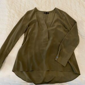 Banana Republic 100% Silk Olive Green Women's Top